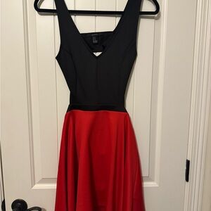 Forever 21 Black and Red Backless Dress